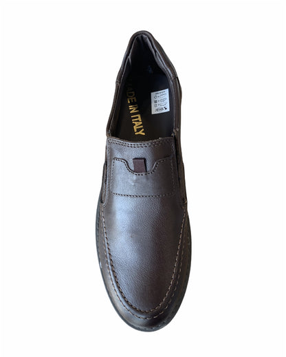 Slip-on in pelle di vitello marrone