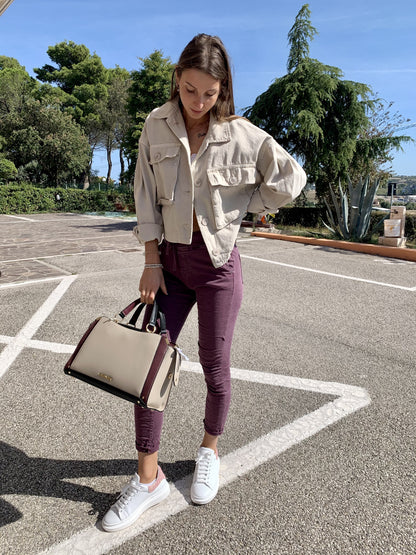 Pantalone coulisse vino