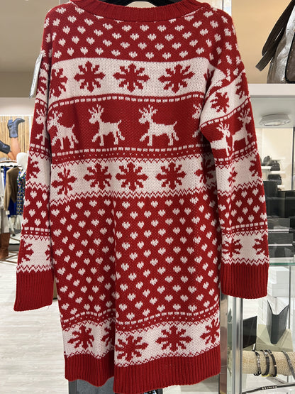 Maxi pull stampa renne