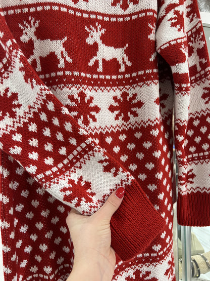 Maxi pull stampa renne