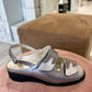 Sandalo comfort predisposto con strappo laminato acciaio