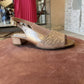 Sandalo tacco 50 stampa snake laminato phard