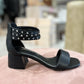 Sandalo cavigliera strass nero LB9080