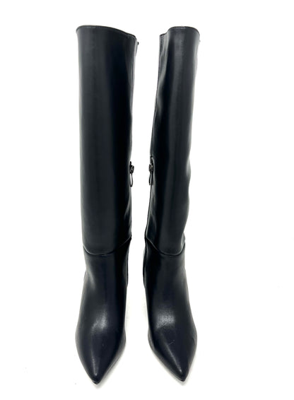 Stivale tubolare pelle nero - A0807AN