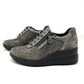 Sneakers scamosciata grigio inserti animalier 2760111