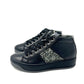 Sneakers in pelle nere inserto glitter - 26711