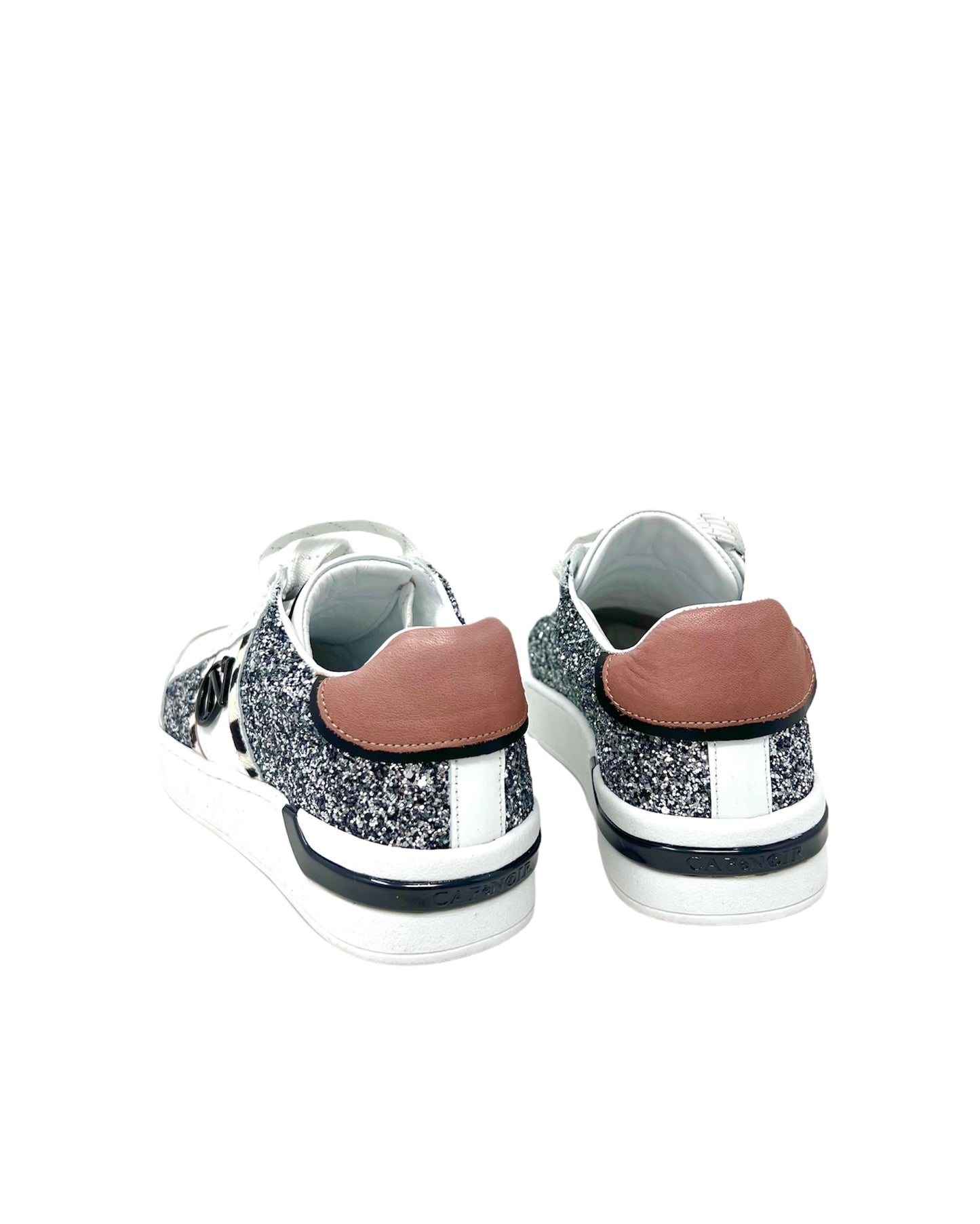 Sneakers glitter argento con logo - DS958AR
