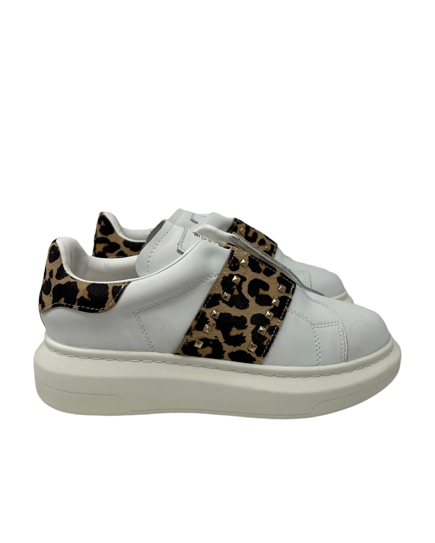 Sneakers senza lacci leopard - A3606AL