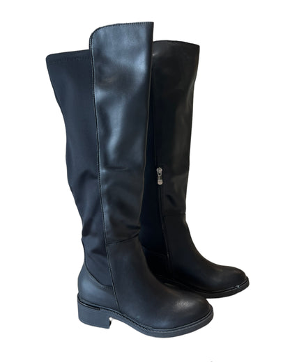 Stivale gambale stretch nero - B1703AN