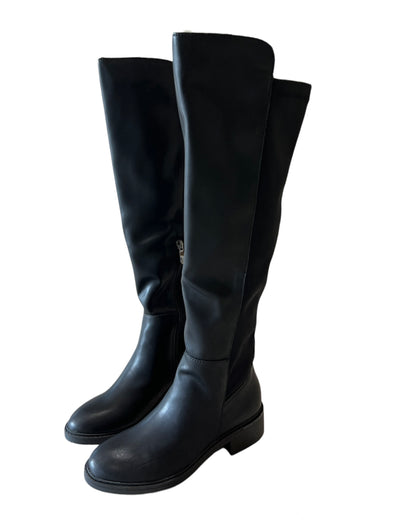 Stivale gambale stretch nero - B1703AN
