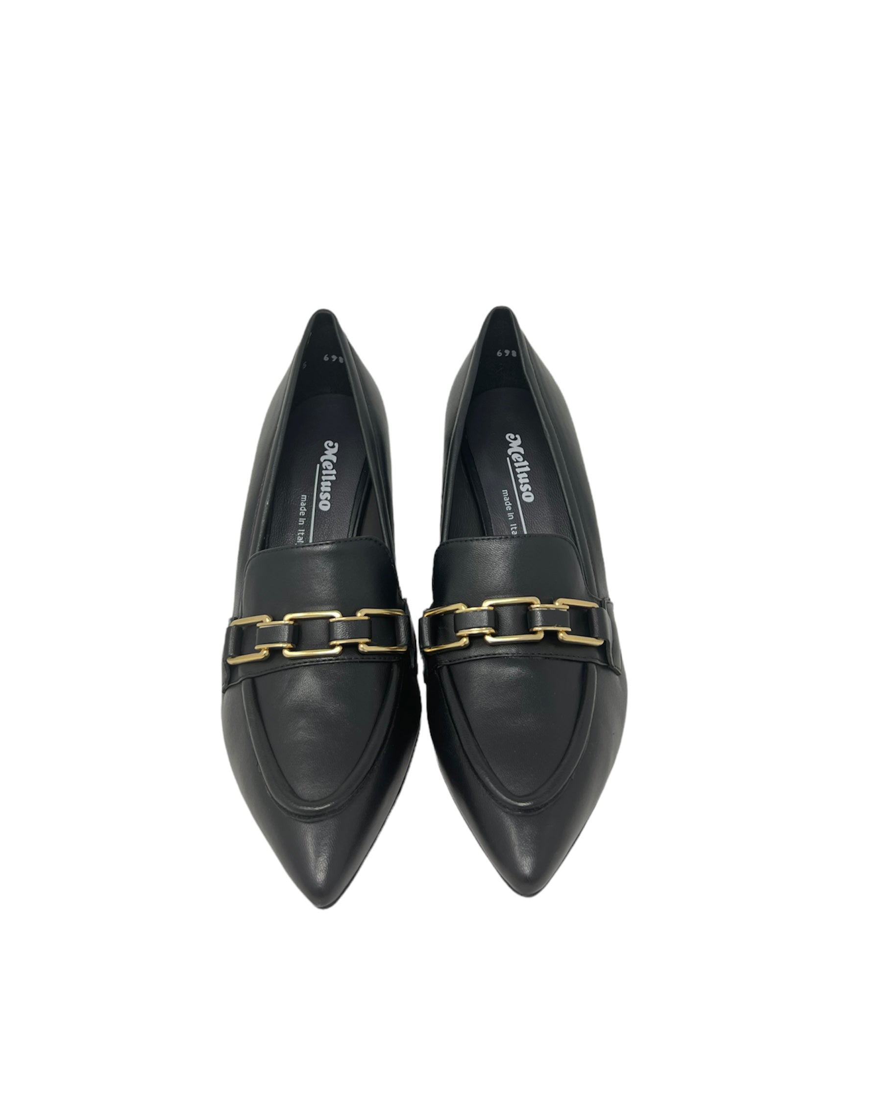 Décolleté in pelle morsetto oro Melluso - E5105NE
