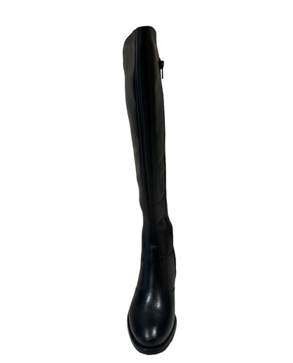 Stivale in pelle nero e lycra - IS22925