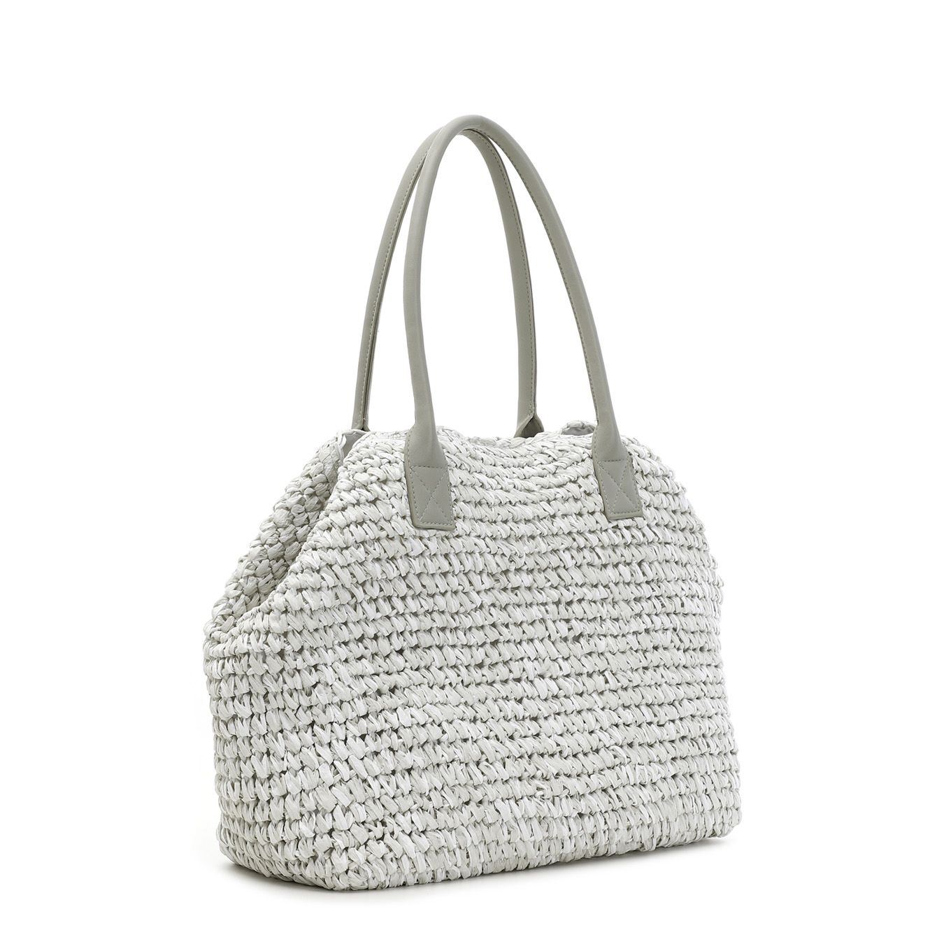 Shopping bag in raffia crochet marmo - VA0201M