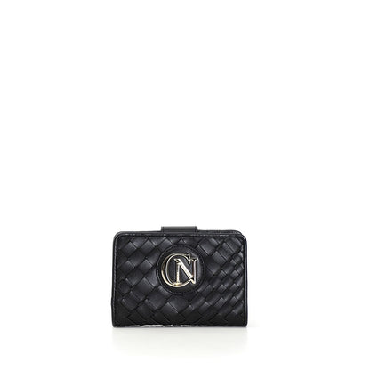 Portafoglio Cafènoir intreccio nero -A10404N
