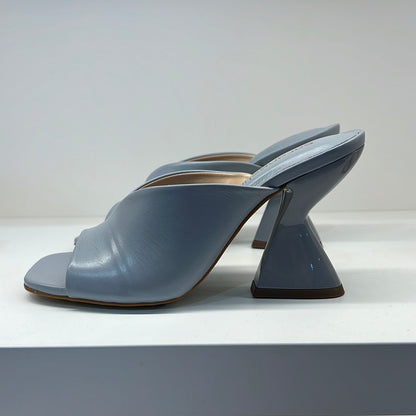 Mule tacco design vitello ghiaccio - 1800C37