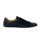 Sneakers microforata uomo in pelle nera -1213BNE