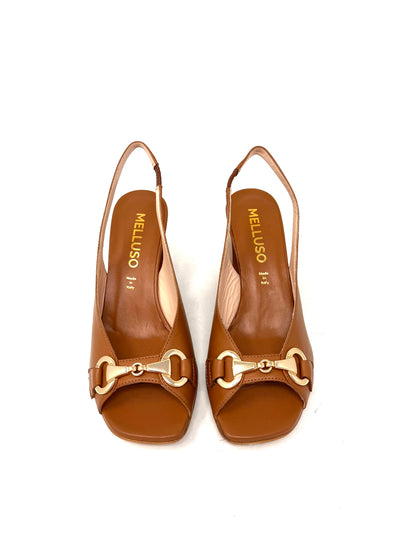 Sandalo con tacco cuoio Melluso -S420D