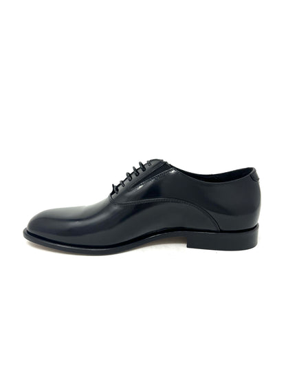 Mocassino lucido in pelle nero -U0885D