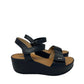 Sandalo platform in pelle nero Igi_&co -3667100
