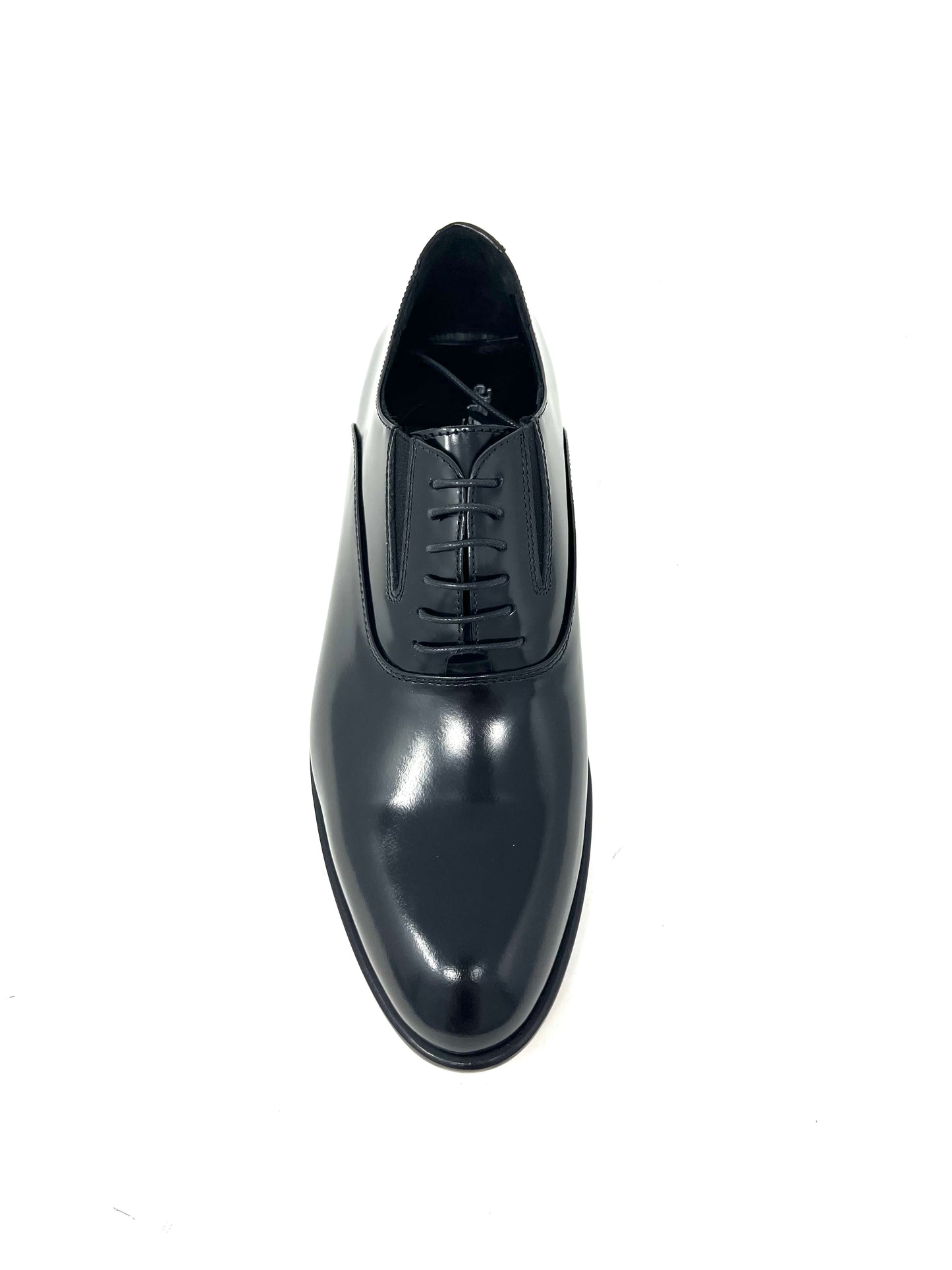 Mocassino lucido in pelle nero -U0885D