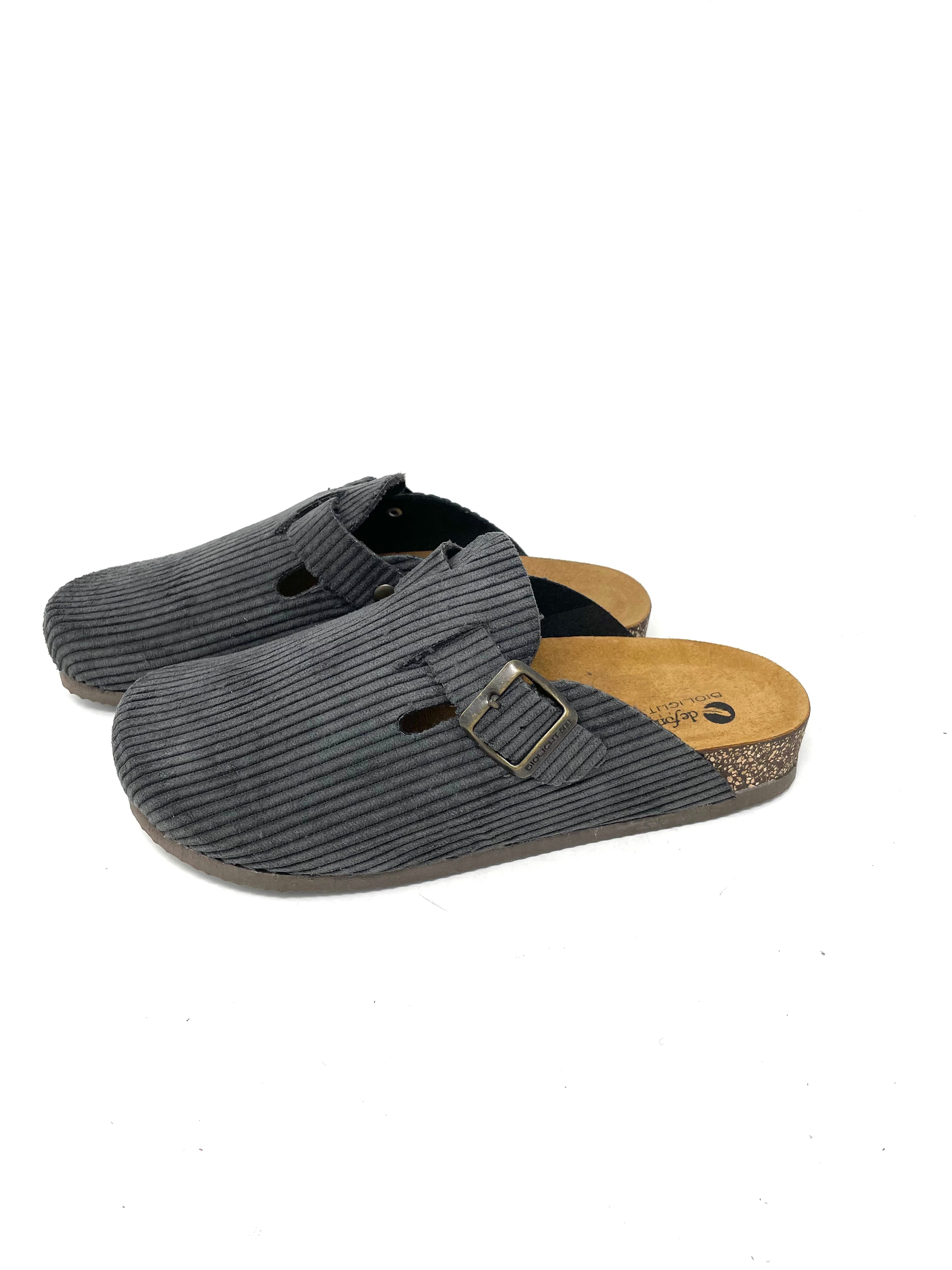 Pantofola uomo Bolzano velluto antracite - M012BXA