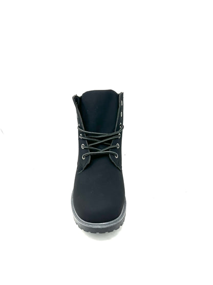 Scarponcino uomo trekking nero in eco-pelle