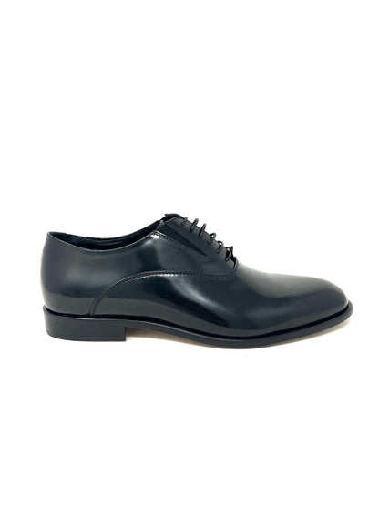 Mocassino lucido in pelle nero -U0885D