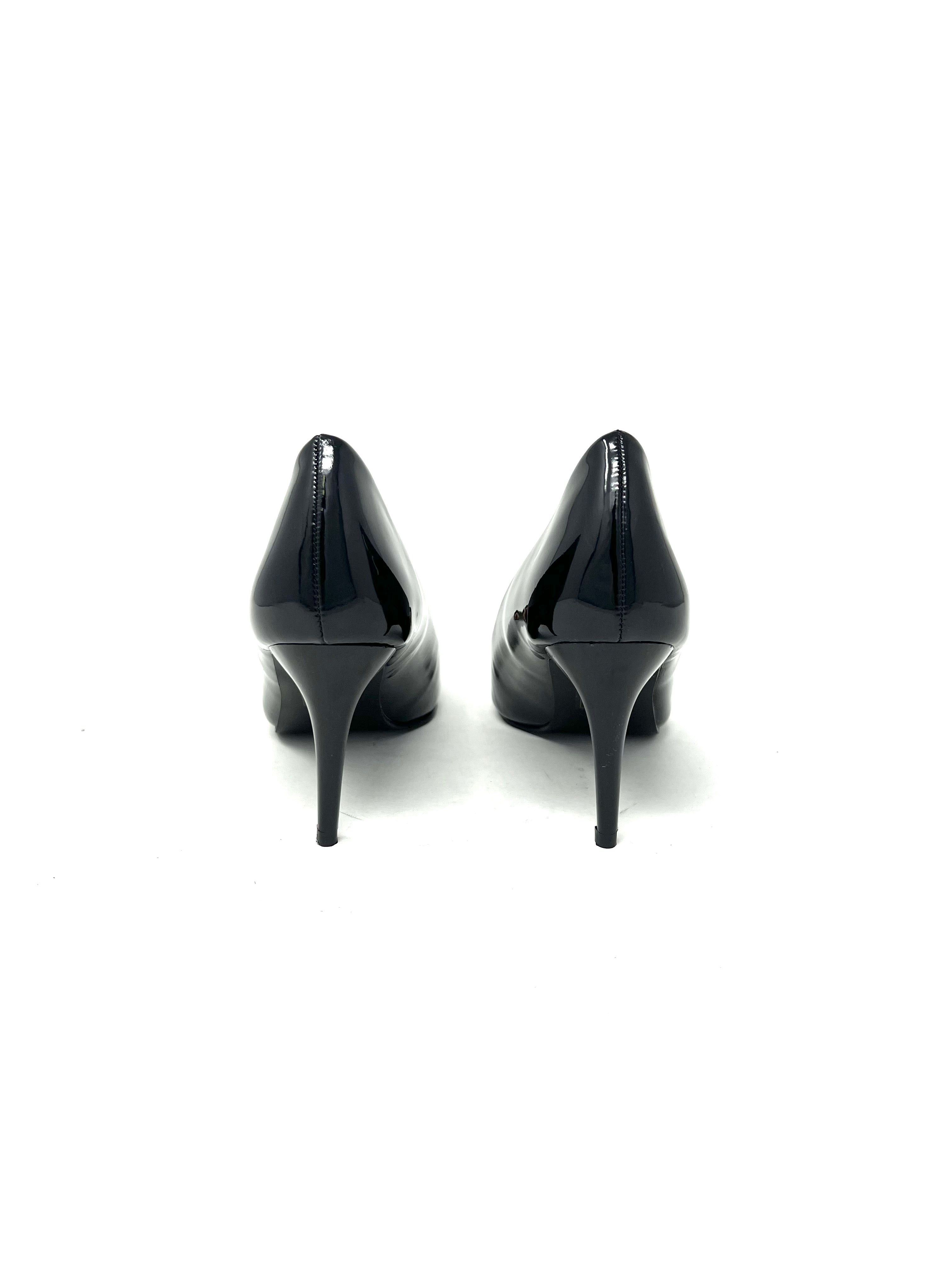 Decolletè nera lucida con tacco a spillo 5 cm -W2ED39N