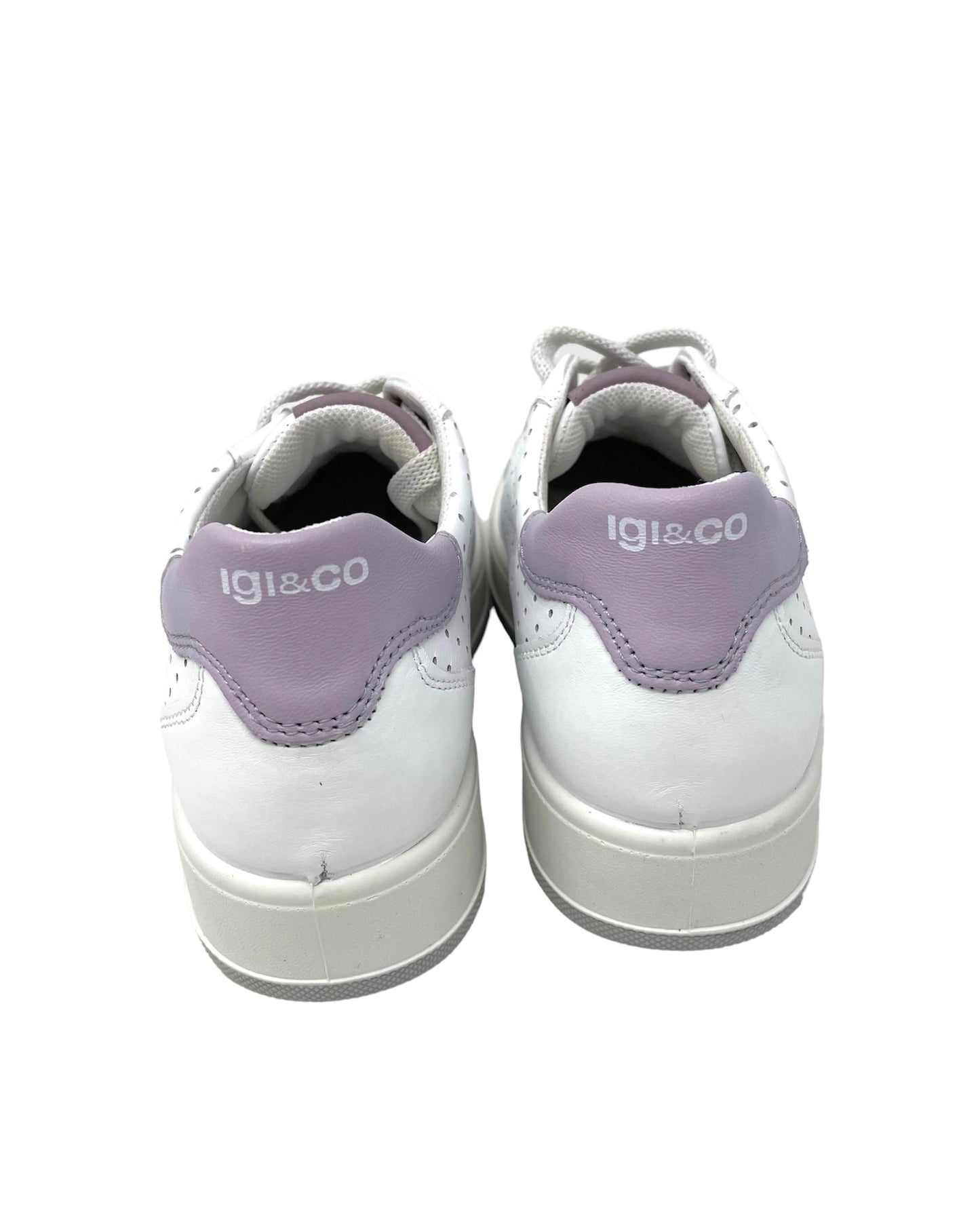 Sneakers Ava fondo traforato nappa bianco viola -3657022