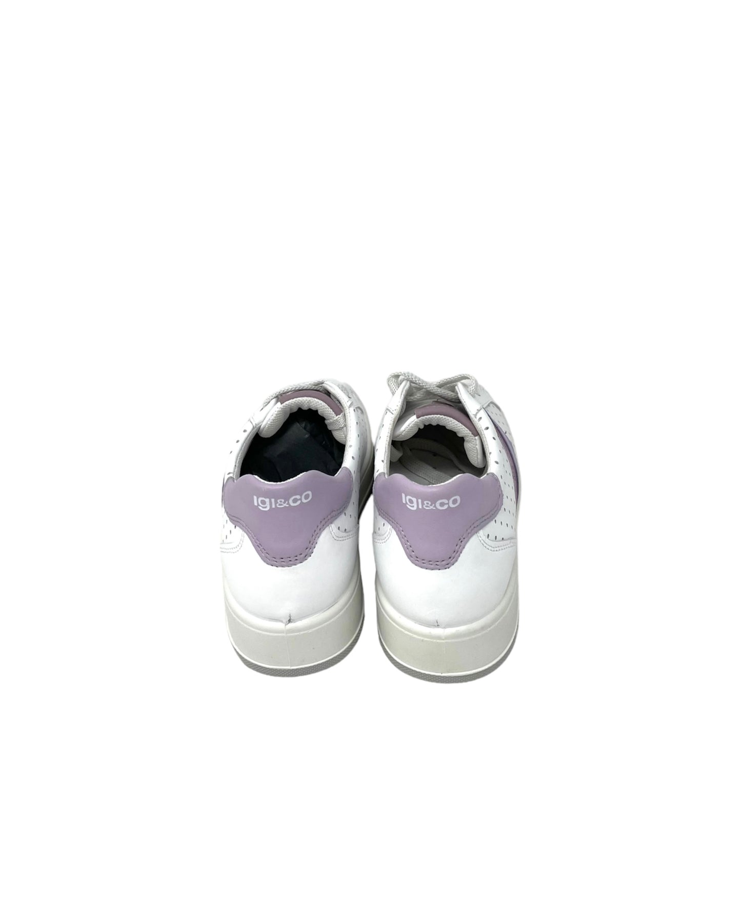 Sneakers Ava fondo traforato nappa bianco viola -3657022