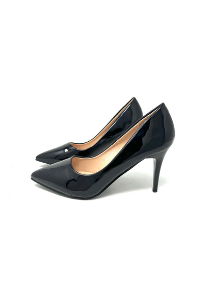 Decolletè nera lucida con tacco a spillo 5 cm -W2ED39N
