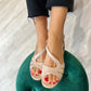 Sandalo con tacco nappa nude -23705H