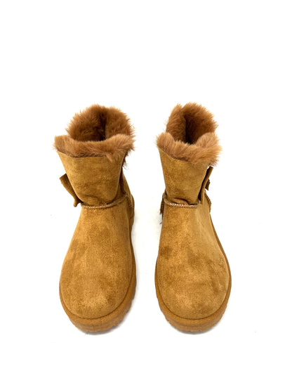 Stivaletto classic con pelo marrone