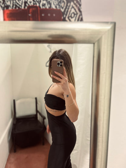 Tuta in lycra monospalla cut-out Sarangelini -5981NE