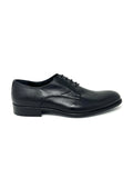 Derby allacciata in pelle nero - U0721D