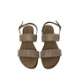 Sandalo flat babila doppia fascia multistrass sabbia -3683411