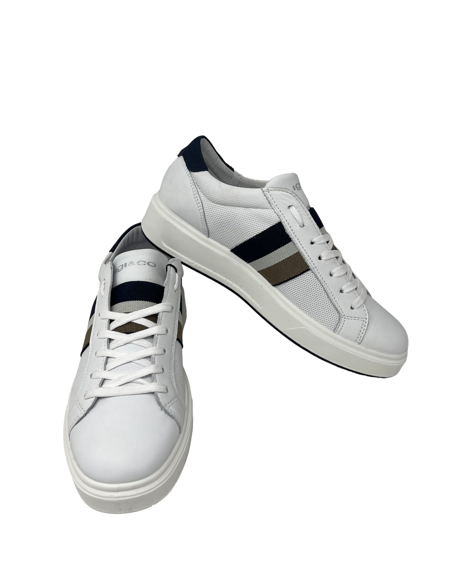 Sneakers in vitello bianco Igi e co -3625900