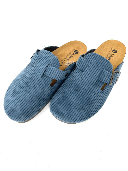 Pantofola Bolzano fondo sughero blu scuro - M012BX