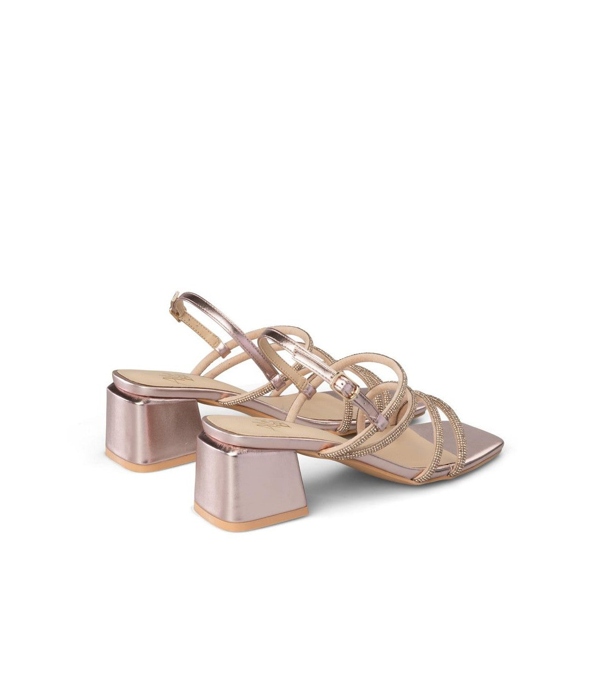 Sandalo strass oro rosa -BL1011R